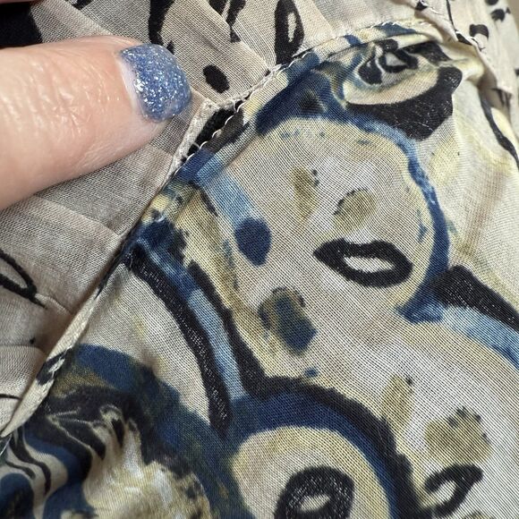 Chico’s Ruffle Floral Scarf Long Beachy Boho *FLAW* - Picture 13 of 13